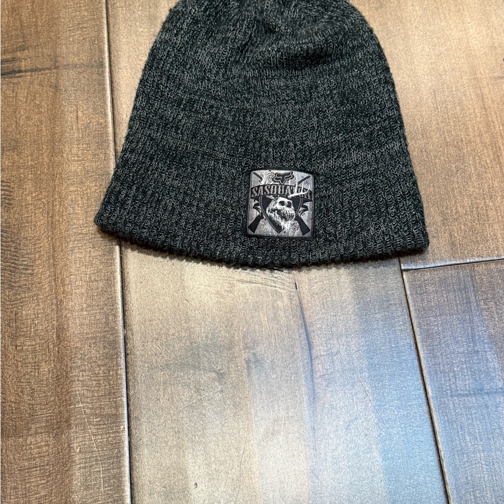 Fox Black Knit Beanie
